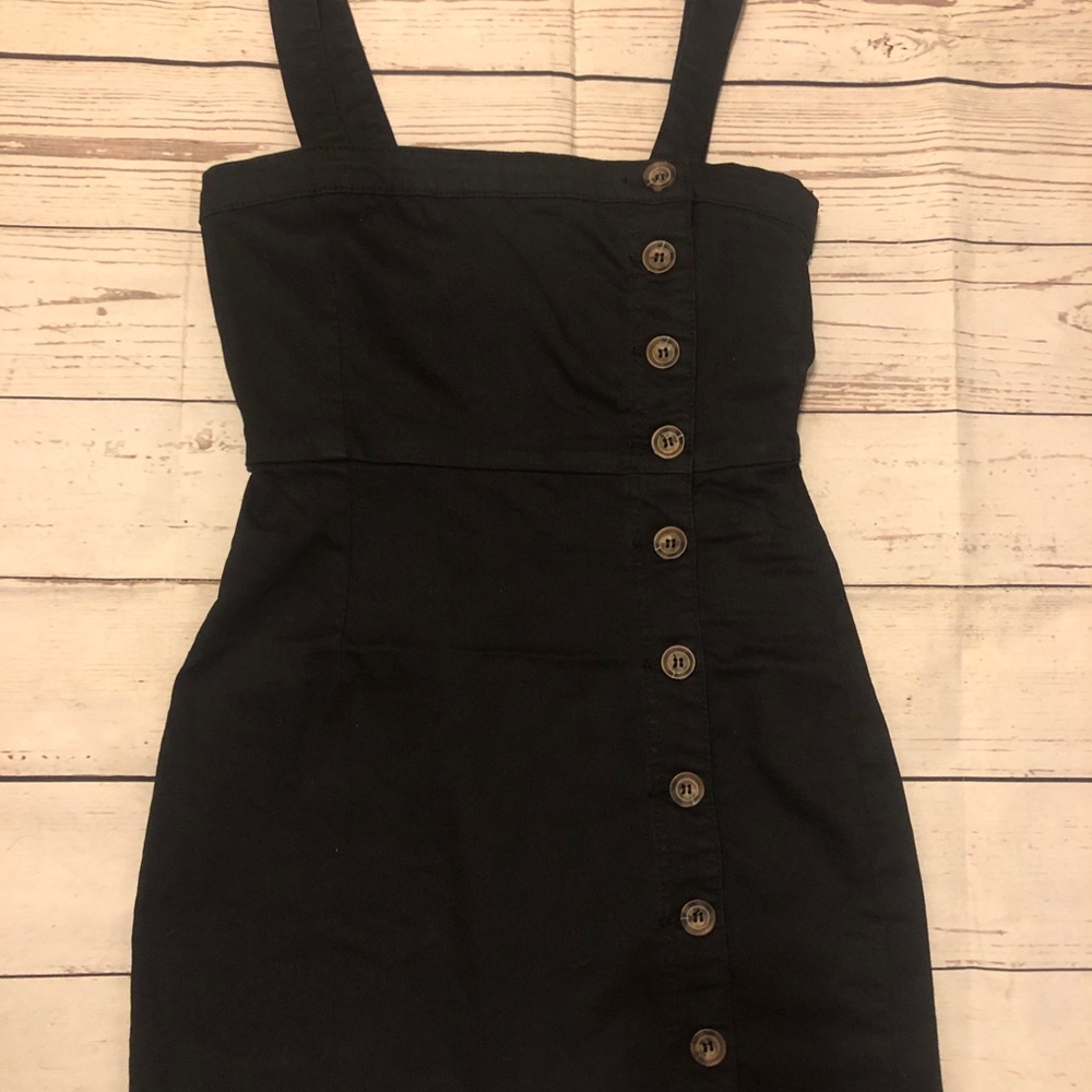 F21 Buttoned-Down Overall Mini Dress